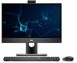 Dell OptiPlex (AIO 3280) Black Desktop, Intel Core i3-10105T 10th Generation, 8GB RAM, 256 GB SSD, Ubuntu.