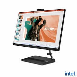 Lenovo IdeaCentre AIO 3 24IAP7 All in One Desktop, Intel Core i5-12450H, 8 GB, 512 GB, Win 11 Home - Black