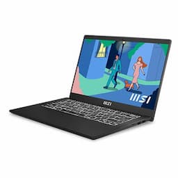 MSI 9S7-14J112-220 Modern 14 C12M 220 IN Laptop, 14 inch, 12th Gen Intel Core i5 Processor, 8 GB DDR4, 512 GB SSD, Windows 11 Home, Black