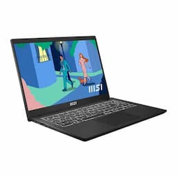 MSI 9S7-15H112-226 Modern 15 B12M 226 IN Laptop, 15.6 inch, 12th Gen Intel Core i7 Processor, Max 16GB DDR4-3200 Onboard, 512 GB SSD, Windows 11 Home, Classic Black