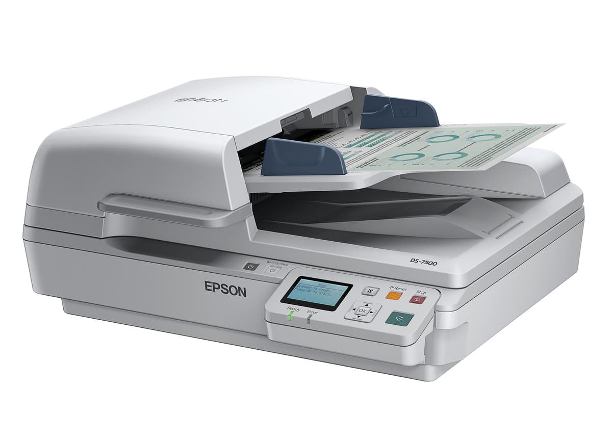 Epson WorkForce DS-7500 Flatbed Document Scanner with Duplex ADF, B11B205502