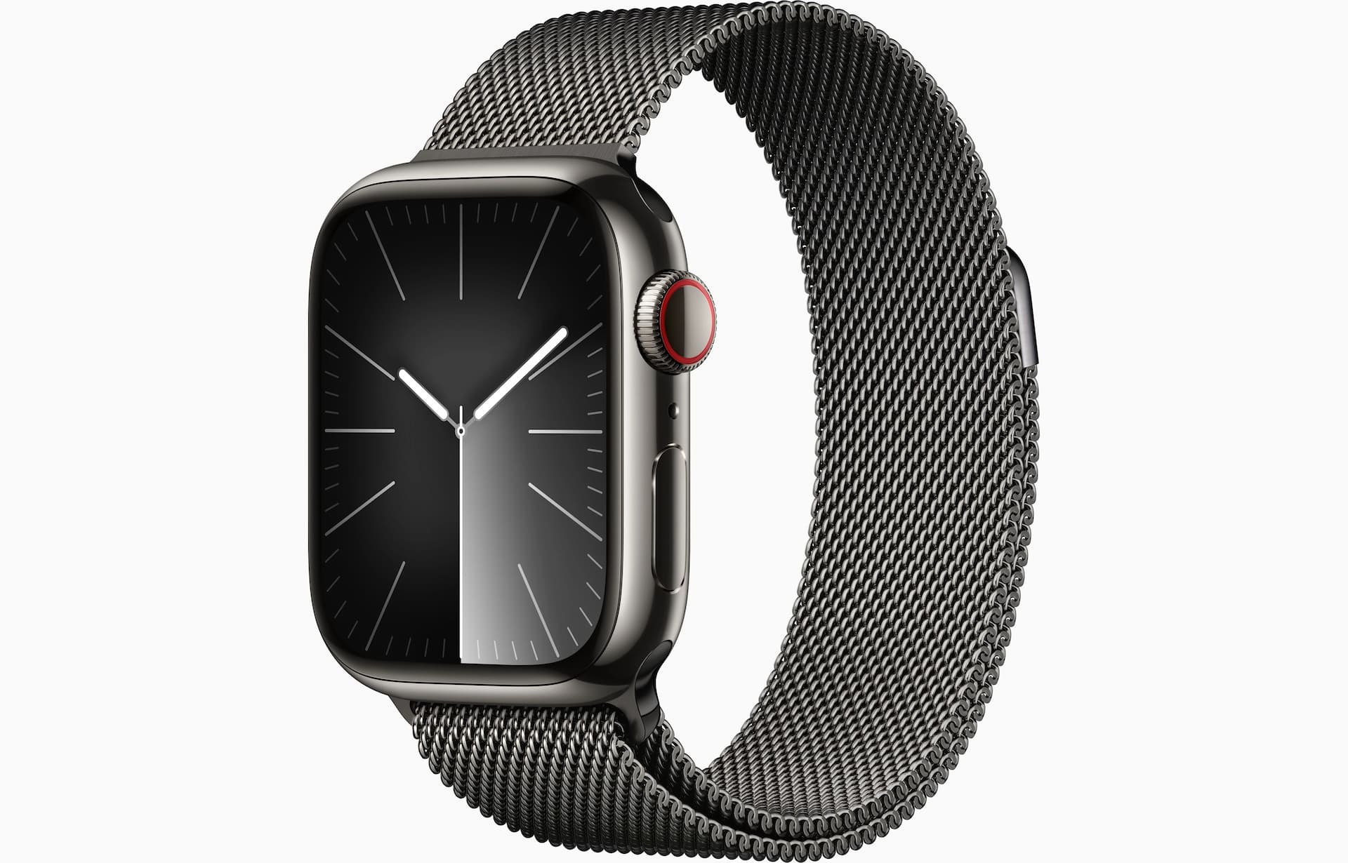Apple Watch Series 9 GPS + Cellular 41mm Graphite Stainless Steel Case with Graphite Milanese Loop