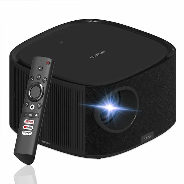 WZATCO Astra, Full HD Native 1080P, 800 ANSI Lumens,  Netflix + Dolby Certified, Fully Automatic, Widevine L1, HDMI ARC, Bluetooth, WiFi, Projector for Home, Outdoor