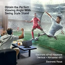 Egate EGi9A New i9 Pro Smart Projector, 6900 LED Lumens 2X Brightness, 1080p & 4K Support, Digital Focus & Digital Keystone, Bluetooth, ARC HDMI, USB, AV, WiFi, 720 Native, PreLoaded Apps, ScreenCast