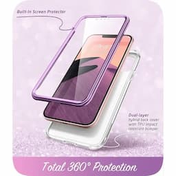 i-Blason Cosmo Series Case for iPhone 13 Mini 5.4 inch (2021 Release), Slim Full-Body Stylish Protective Case with Built-in Screen Protector, Marble